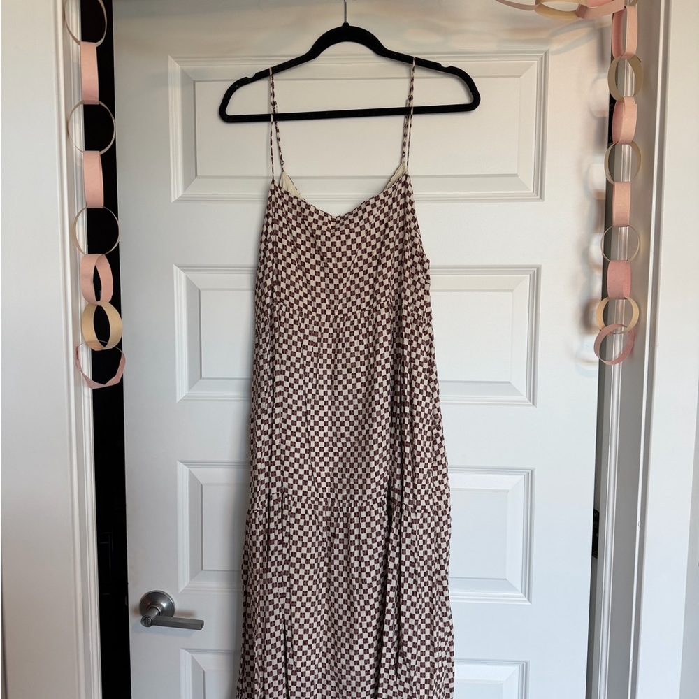 Abercrombie & Fitch Brown and White Maxi Dress